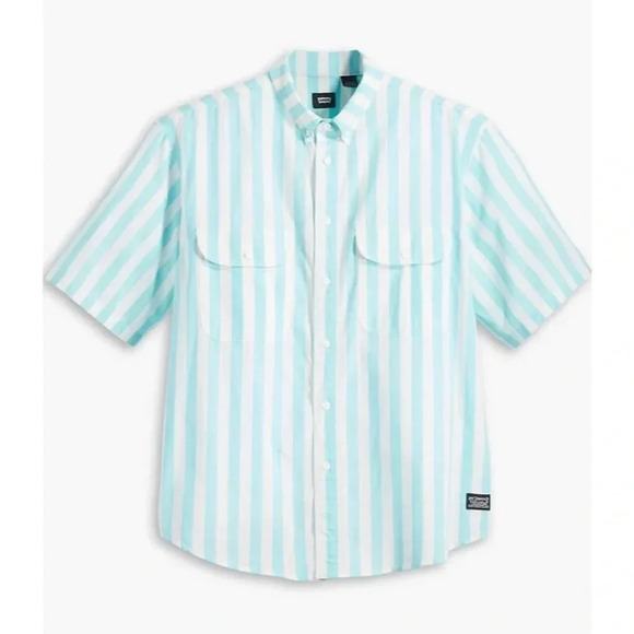 Levi’s SKATE SS WOVEN 90S | BLUE WHITE size M - Picture 1 of 3